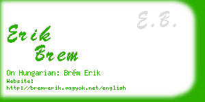 erik brem business card